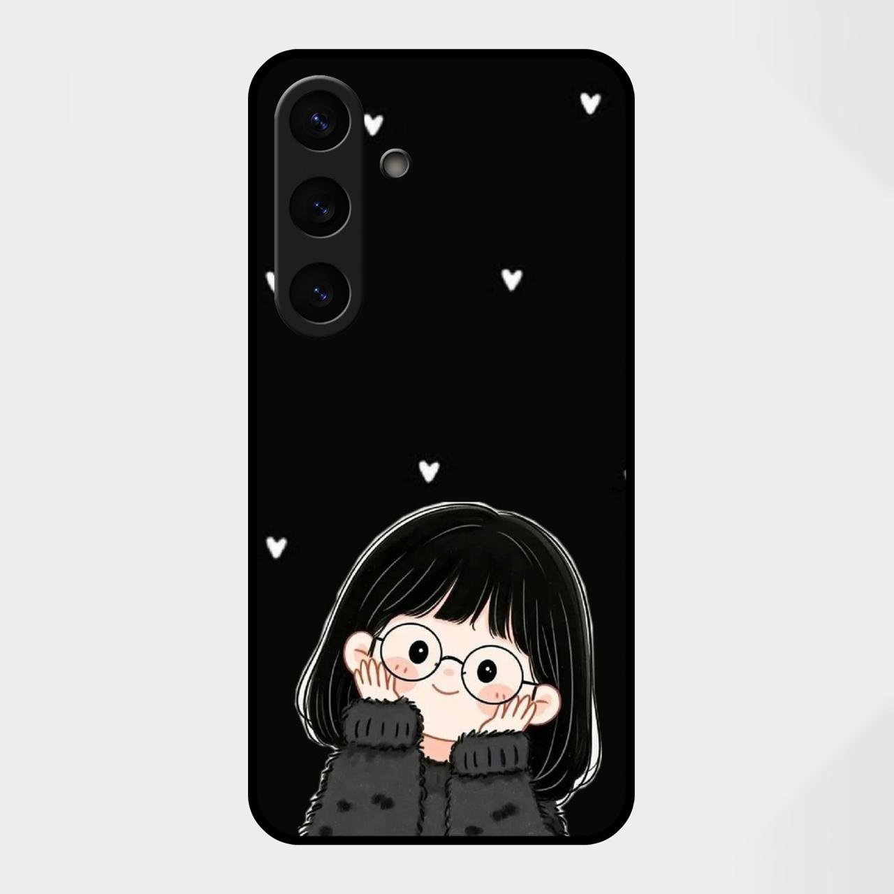 Sweet Blush Girl Glass Case Cover For Samsung Galaxy S25 FE 5G