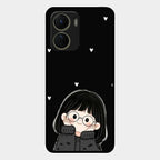 Sweet Blush Girl Glass Case Cover For Vivo T2X 5G