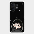 Sweet Blush Girl Glass Case Cover For Vivo T4 Pro 5G