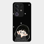 Sweet Blush Girl Glass Case Cover For Vivo T4X 5G