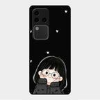 Sweet Blush Girl Glass Case Cover For Vivo V30 Pro 5G