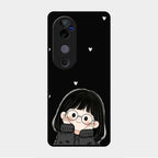 Sweet Blush Girl Glass Case Cover For Vivo V40 Pro 5G