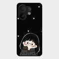 Sweet Blush Girl Glass Case Cover For Vivo V60 5G