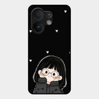 Sweet Blush Girl Glass Case Cover For Vivo V60 5G