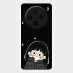 Sweet Blush Girl Glass Case Cover For Vivo X100 5G