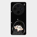 Sweet Blush Girl Glass Case Cover For Vivo X100 Pro 5G
