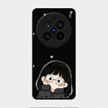 Sweet Blush Girl Glass Case Cover For Vivo X200 Pro 5G