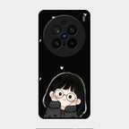 Sweet Blush Girl Glass Case Cover For Vivo X200 Pro 5G