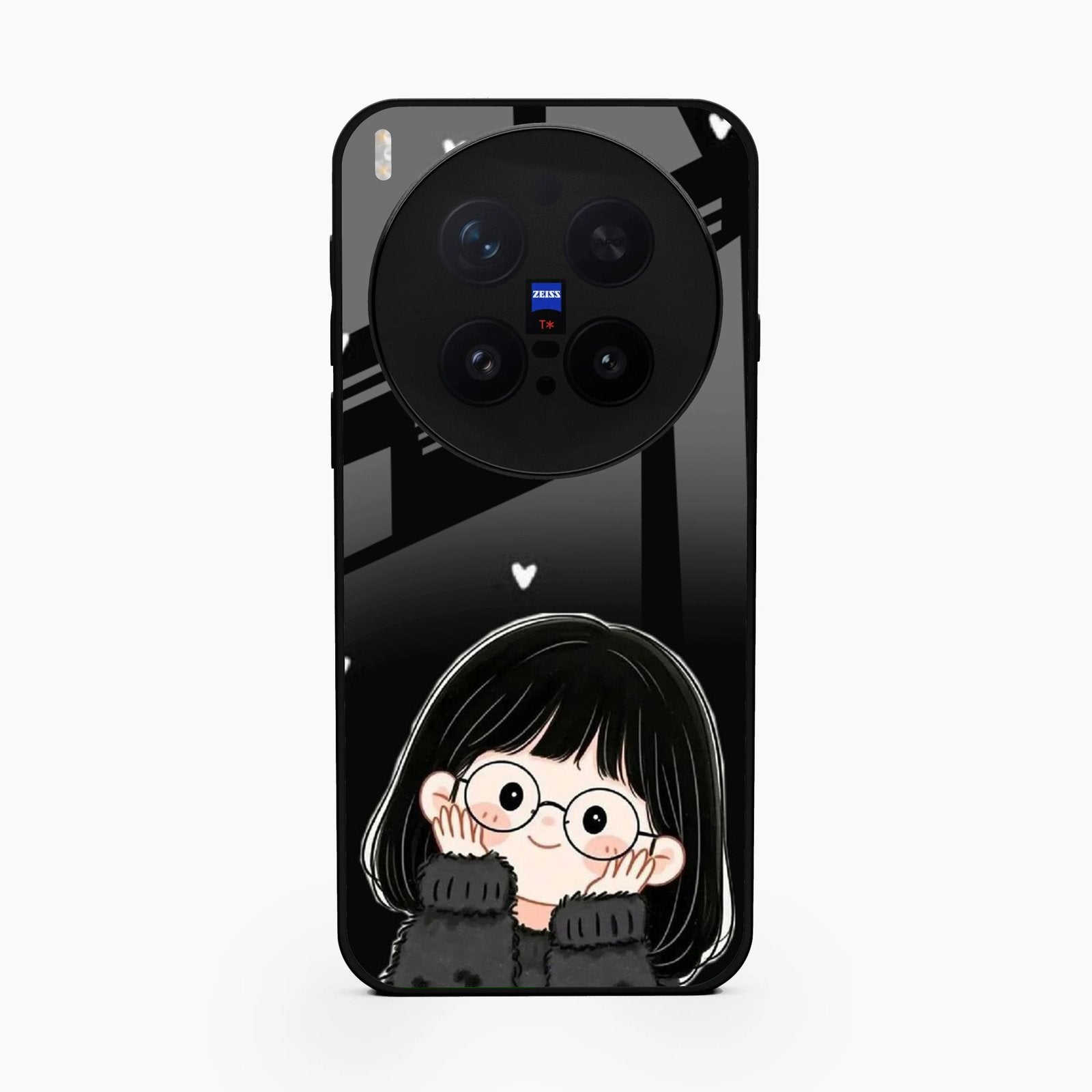 Sweet Blush Girl Glass Case Cover For Vivo X300 Pro 5G