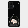 Sweet Blush Girl Glass Case Cover For Vivo X50 Pro 5G