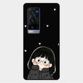 Sweet Blush Girl Glass Case Cover For Vivo X60 Pro Plus 5G