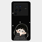 Sweet Blush Girl Glass Case Cover For Vivo X80 Pro 5G