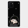 Sweet Blush Girl Glass Case Cover For Vivo Y01