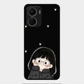 Sweet Blush Girl Glass Case Cover For Vivo Y16