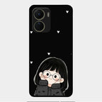 Sweet Blush Girl Glass Case Cover For Vivo Y16
