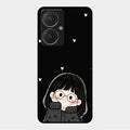 Sweet Blush Girl Glass Case Cover For Vivo Y27