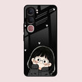 Sweet Blush Girl Glass Case Cover For Vivo Y31 5G