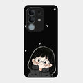 Sweet Blush Girl Glass Case Cover For Vivo Y31 Pro 5G