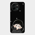 Sweet Blush Girl Glass Case Cover For Vivo Y58 5G
