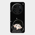 Sweet Blush Girl Glass Case Cover For Xiaomi 14 Ultra