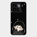 Sweet Blush Girl Glass Case Cover For Xiaomi 15 5G