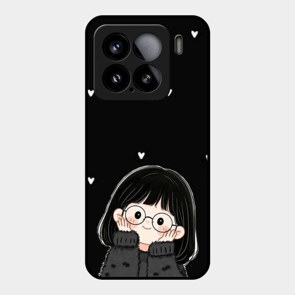Sweet Blush Girl Glass Case Cover For Xiaomi 15 5G