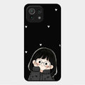 Sweet Blush Girl Glass Case Cover For Xiaomi Mi 11 Lite