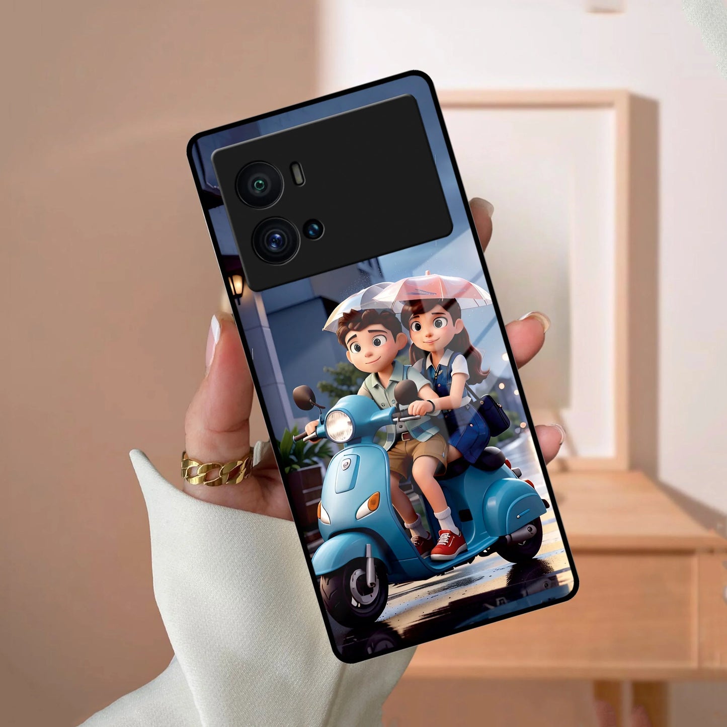 Sweet Escape Glass Case Cover For iQOO - ShopOnCliQ