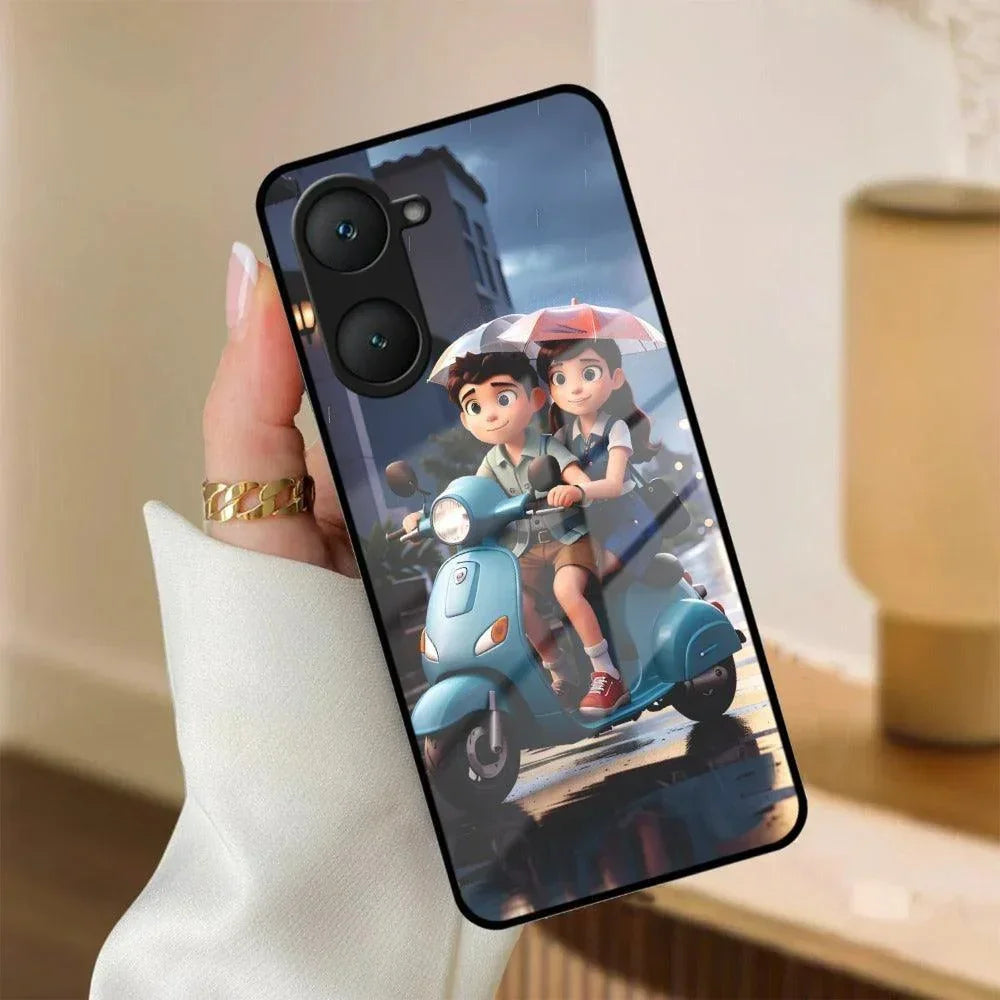 Sweet Escape Glass Case Cover For iQOO - ShopOnCliQ