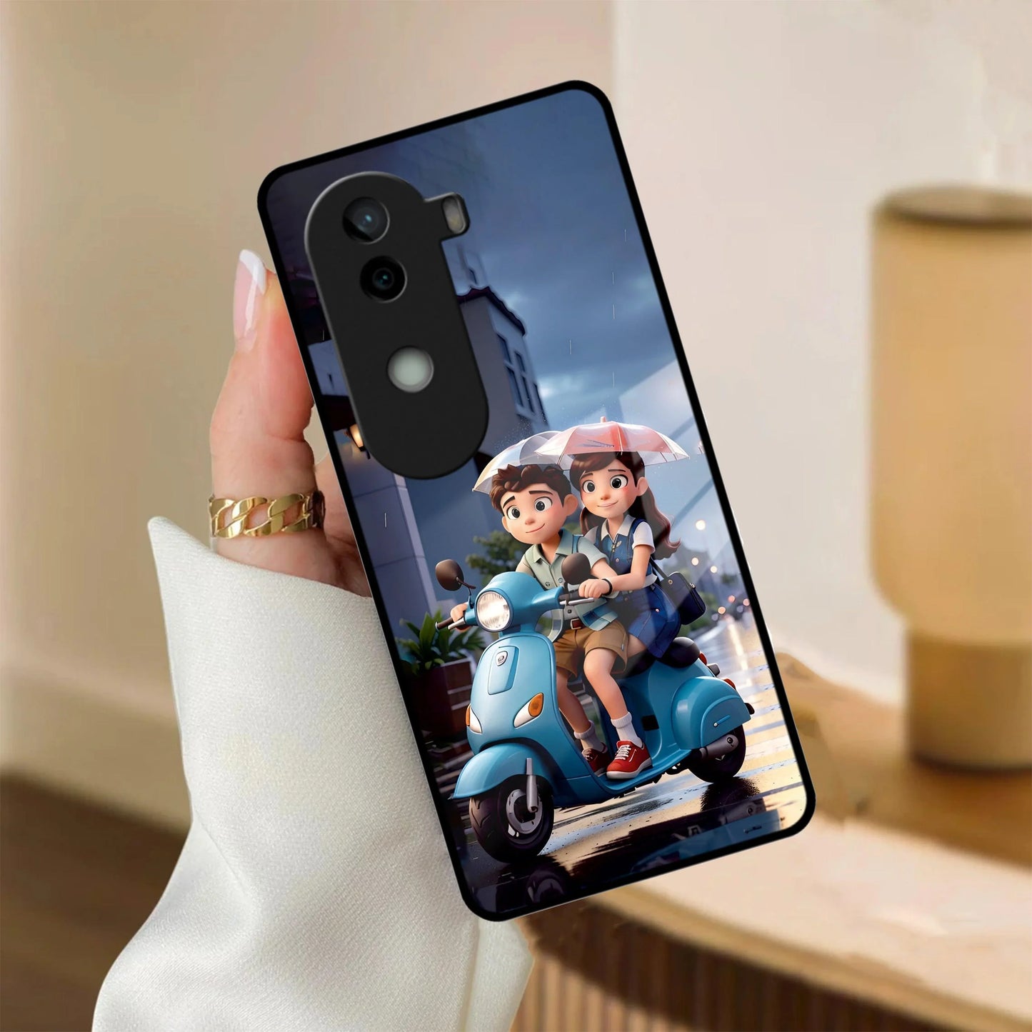 Sweet Escape Glass Case Cover For iQOO - ShopOnCliQ