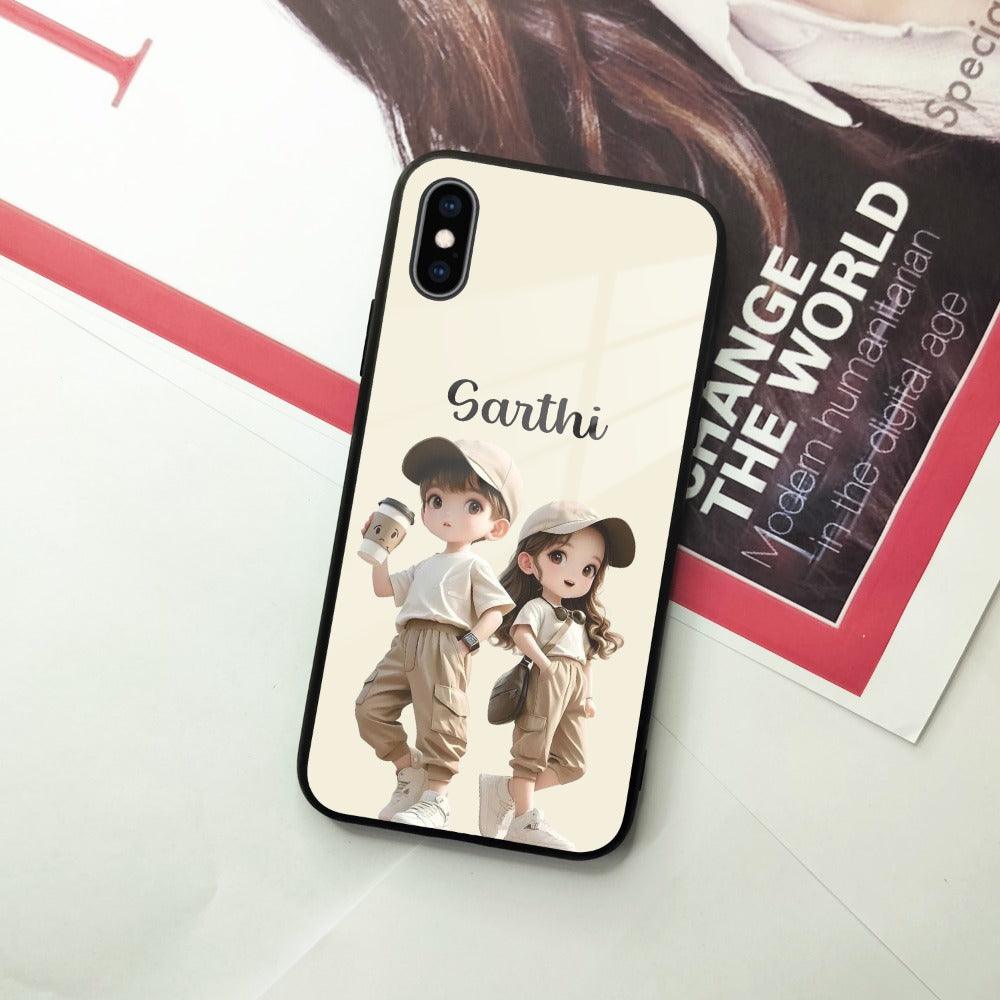 Sweet Harmony Customize Glass Case Cover For iPhone