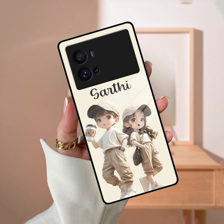 Sweet Harmony Customize Glass Case Cover For iQOO