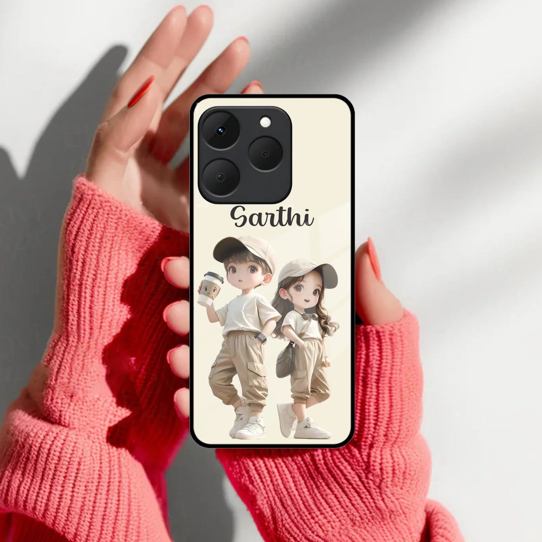 Floral Night Glass Case Cover For Realme/Narzo