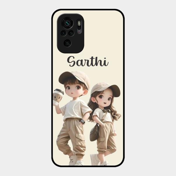Sweet Harmony Customize Glass Case Cover For Redmi Note 10