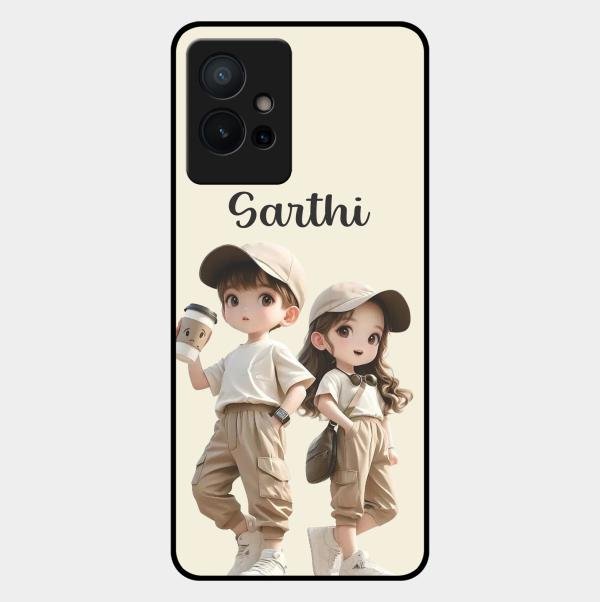 Sweet Harmony Customize Glass Case Cover For Vivo T1 5G