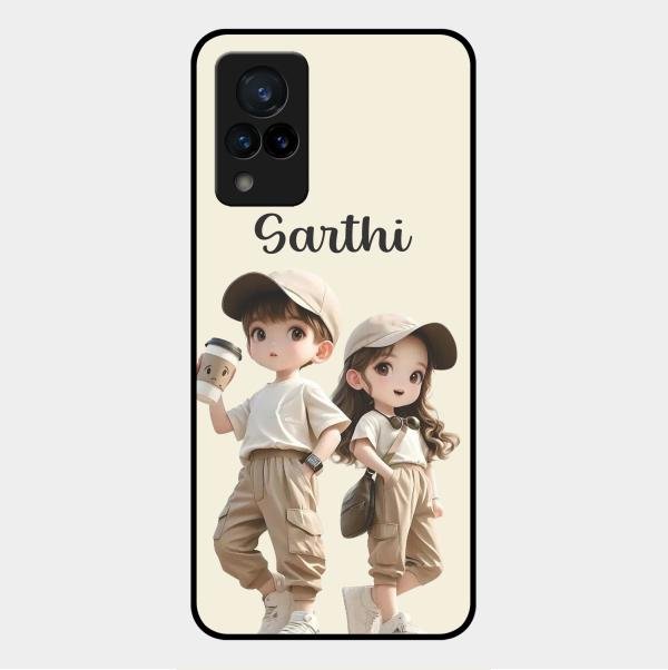 Sweet Harmony Customize Glass Case Cover For Vivo V21 5G