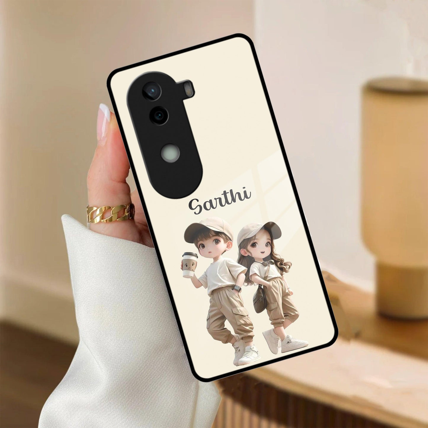 Sweet Harmony Customize Glass Case Cover For iQOO