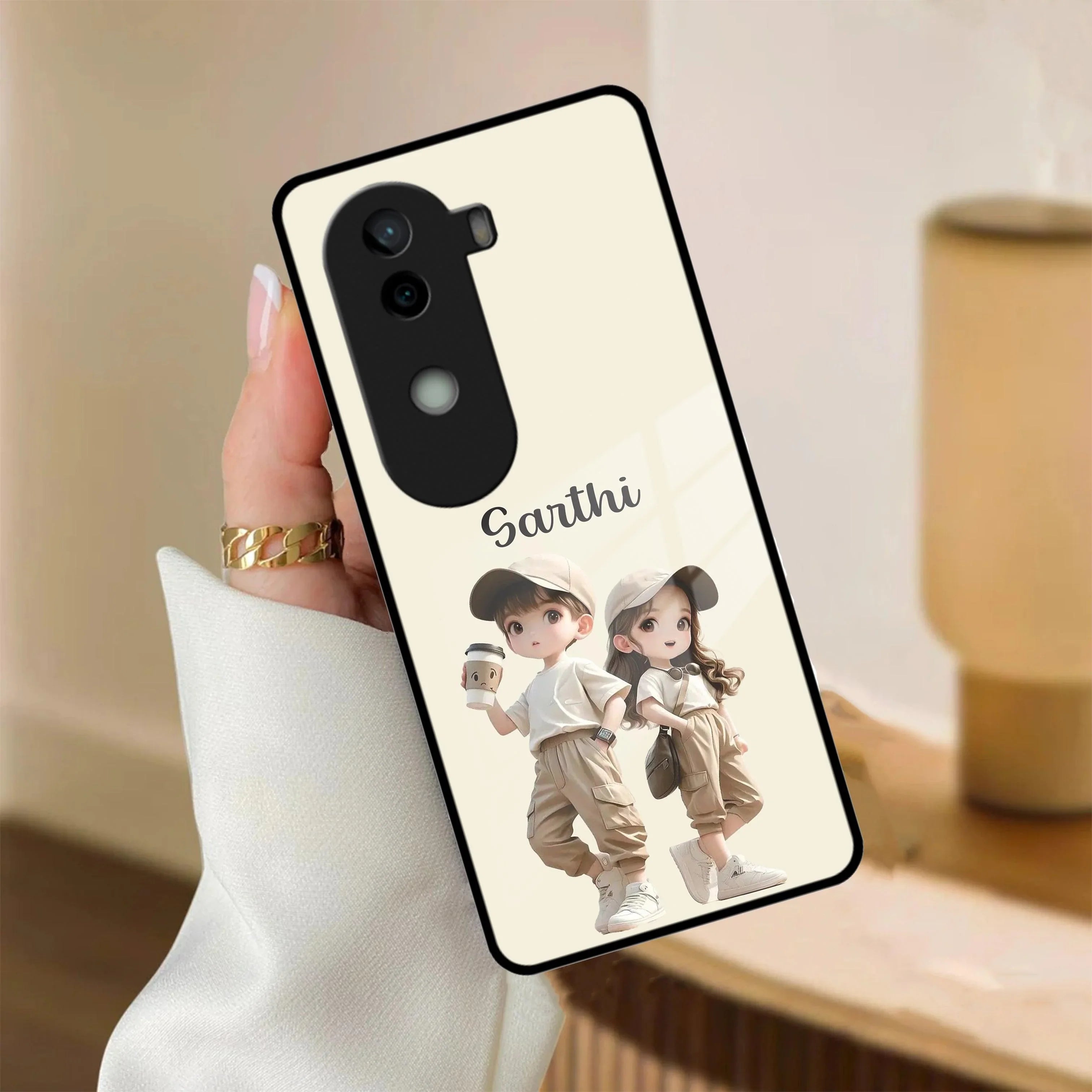 Sweet Harmony Customize Glass Case Cover For iQOO - ShopOnCliQ