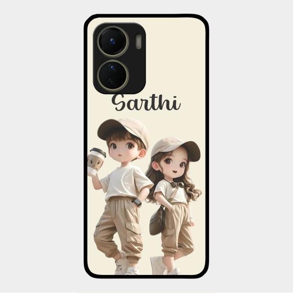 Sweet Harmony Customize Glass Case Cover For Vivo Y16