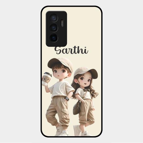 Sweet Harmony Customize Glass Case Cover For Vivo Y75 4G