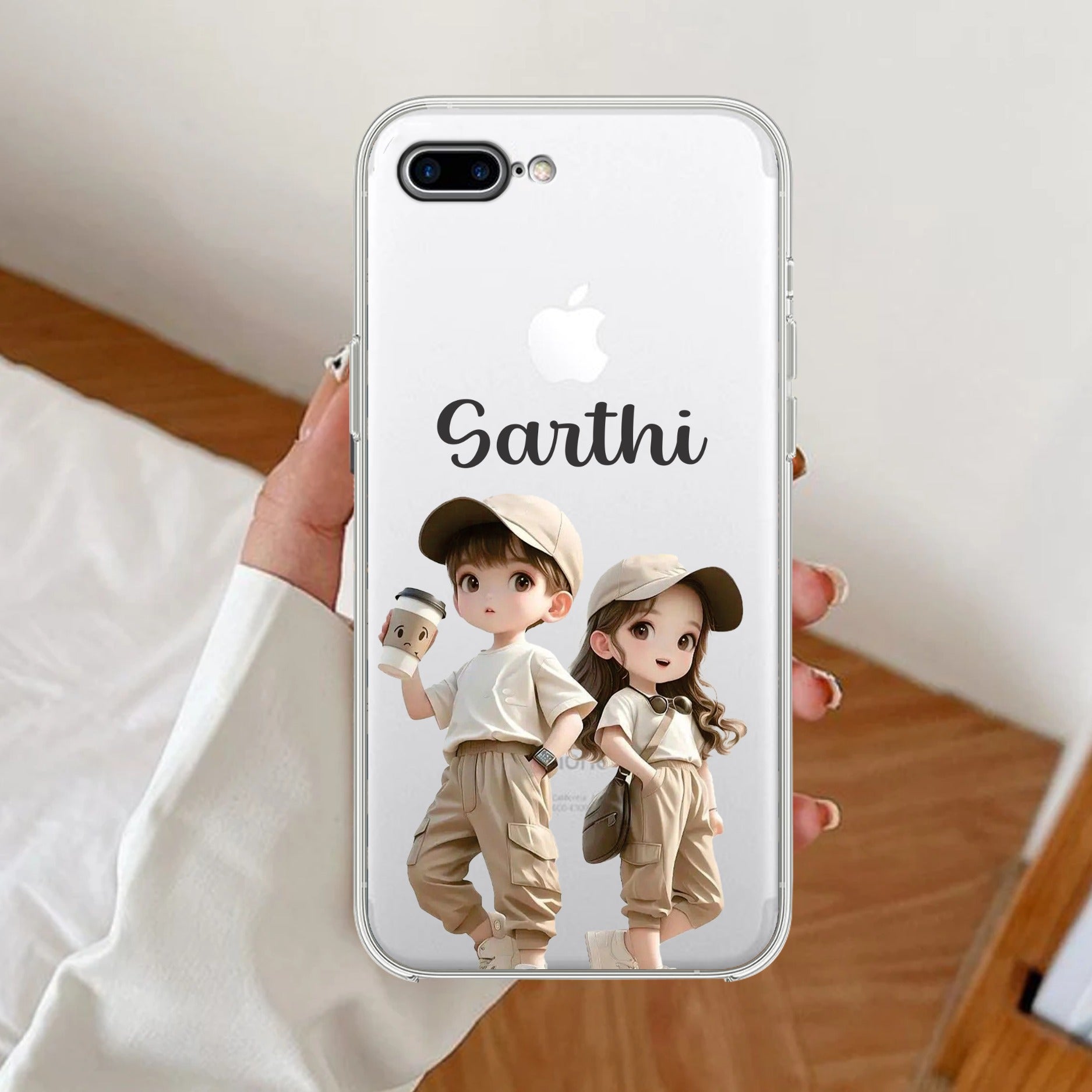 Sweet Harmony Customize Transparent Silicon Case For iPhone 7 Plus / iPhone 8 Plus