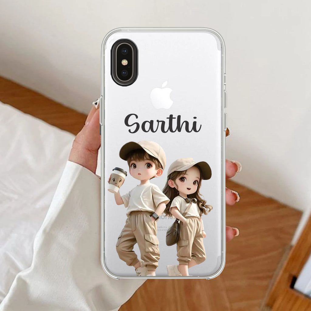Sweet Harmony Customize Anti Yellow Clear Case For iPhone Xs Max