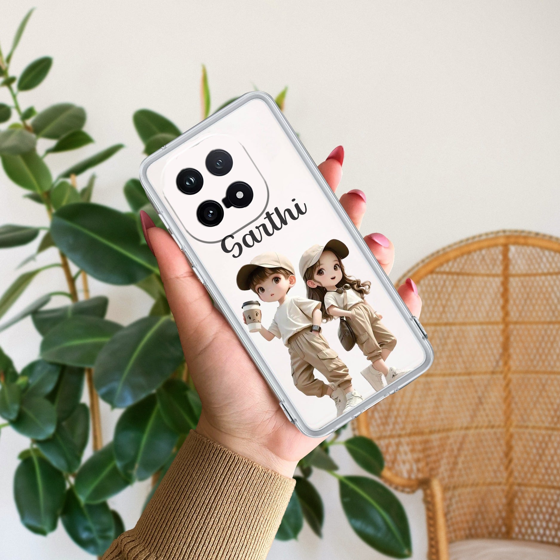 Sweet Harmony Customize Transparent Silicon Case For iQOO - ShopOnCliQ