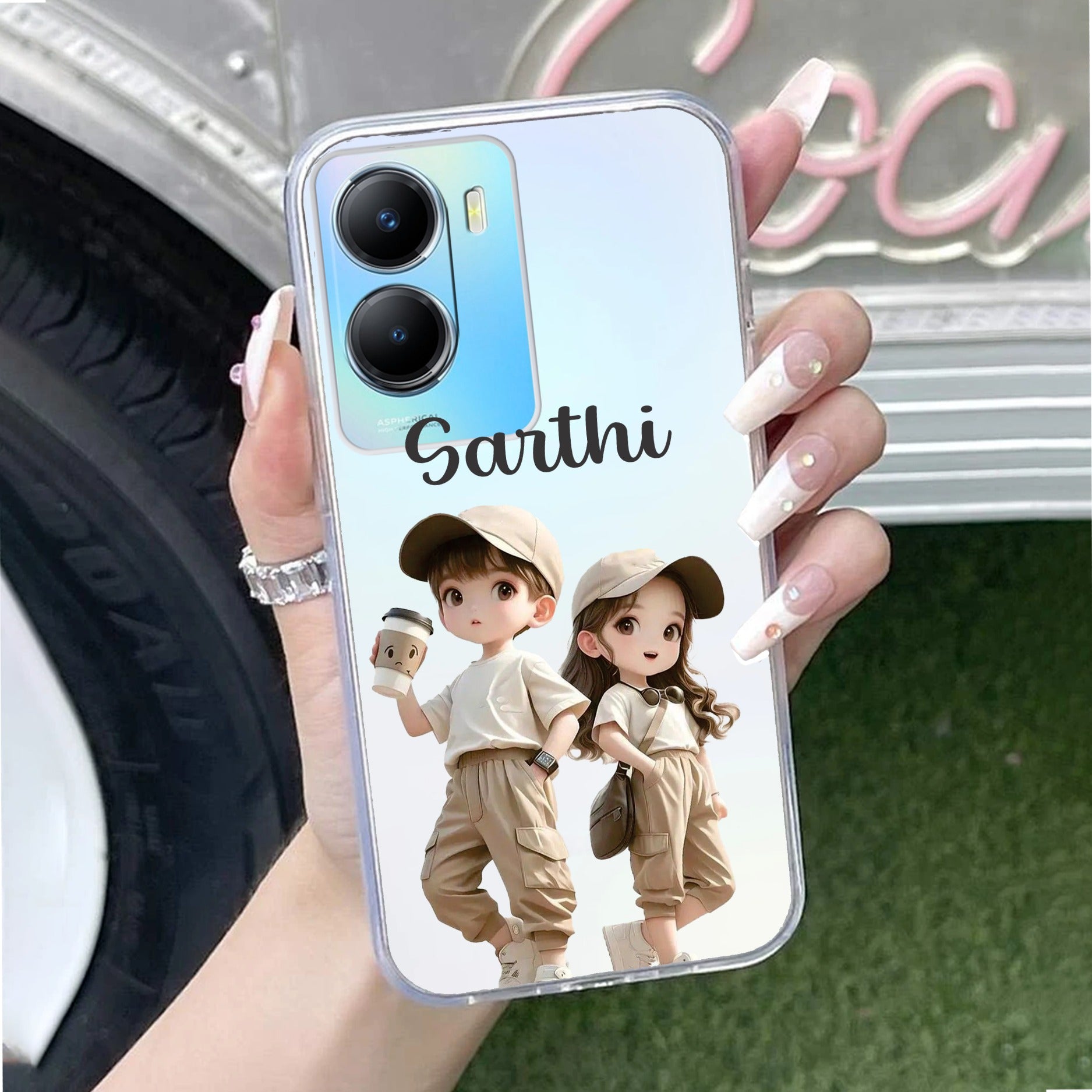Sweet Harmony Customize Anti Yellow Case For Vivo T2x 5G