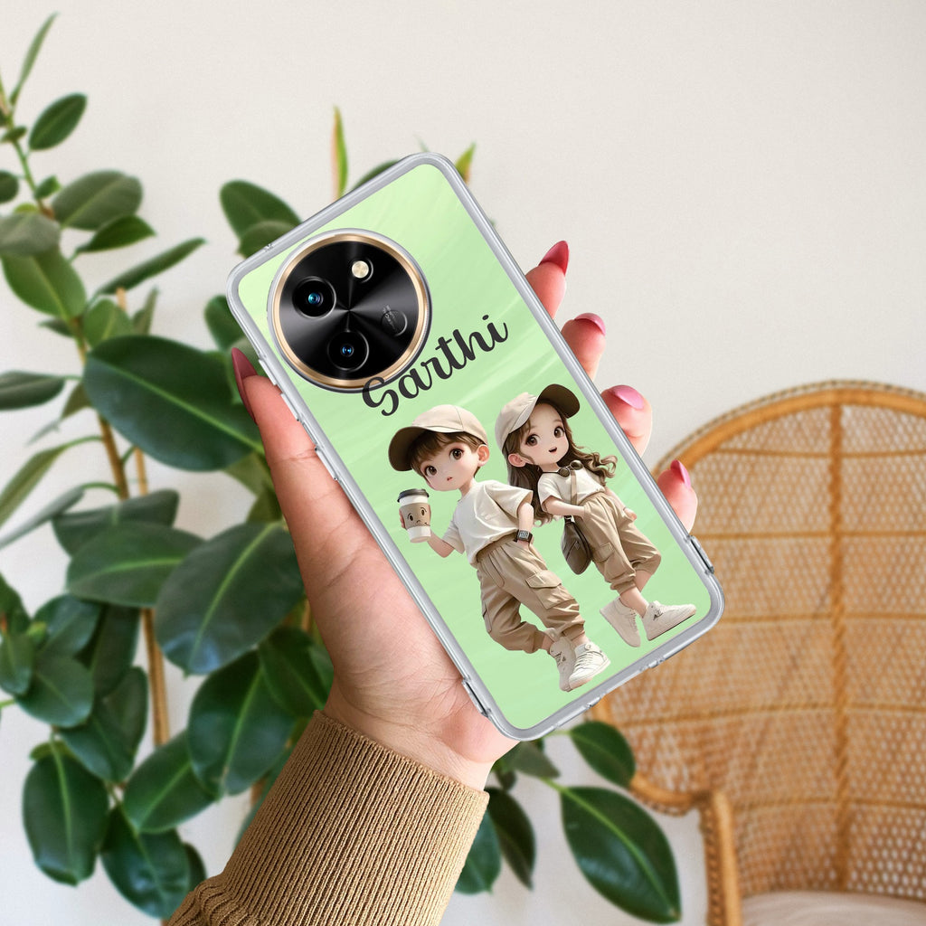 Sweet Harmony Customize Transparent Silicon Case For Vivo