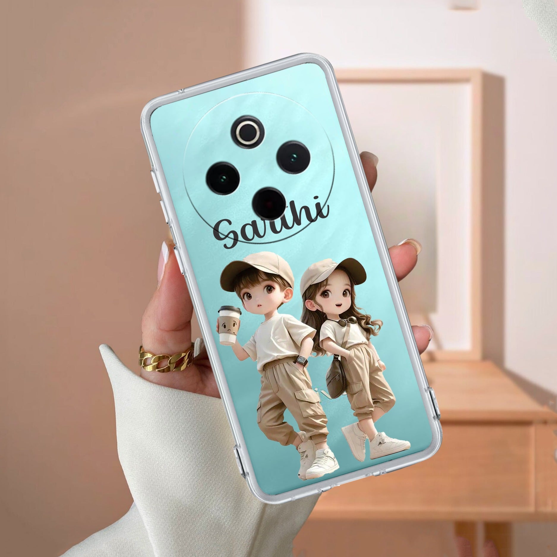 Sweet Harmony Customize Transparent Silicon Case For Vivo