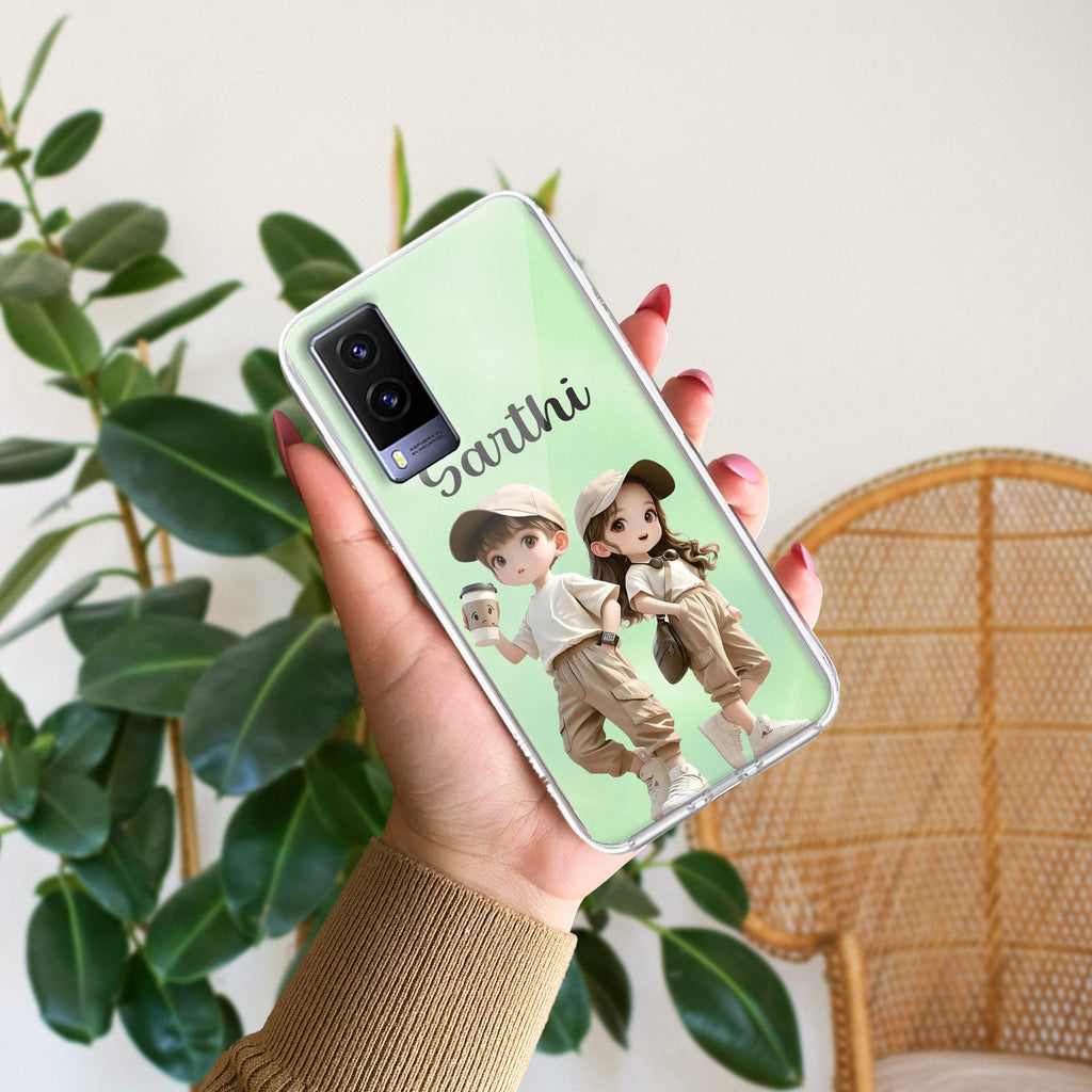 Sweet Harmony Customize Transparent Silicon Case For Vivo