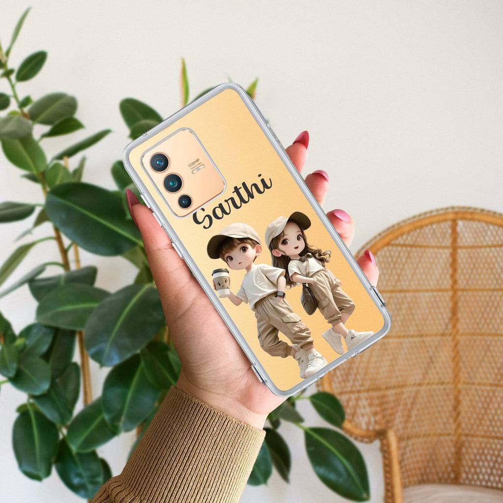 Sweet Harmony Customize Transparent Silicon Case For Vivo