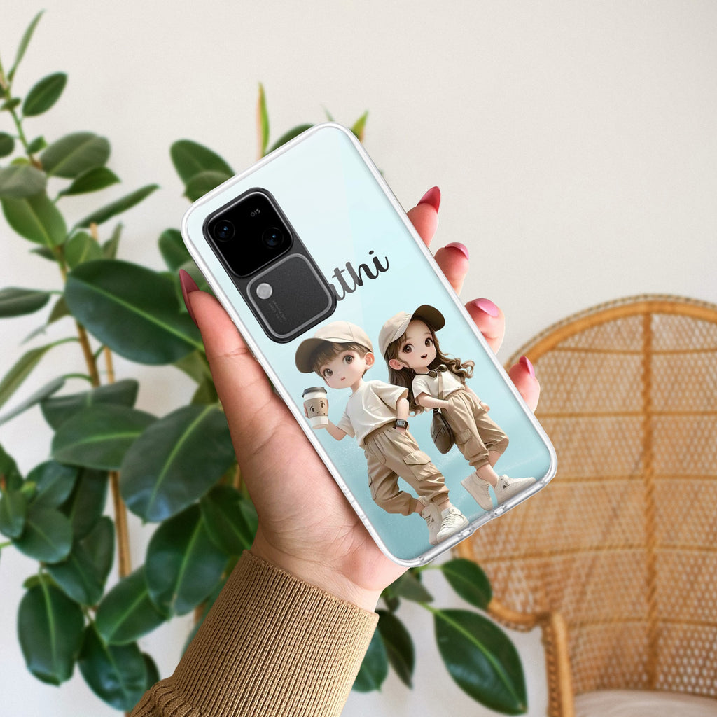 Sweet Harmony Customize Transparent Silicon Case For Vivo