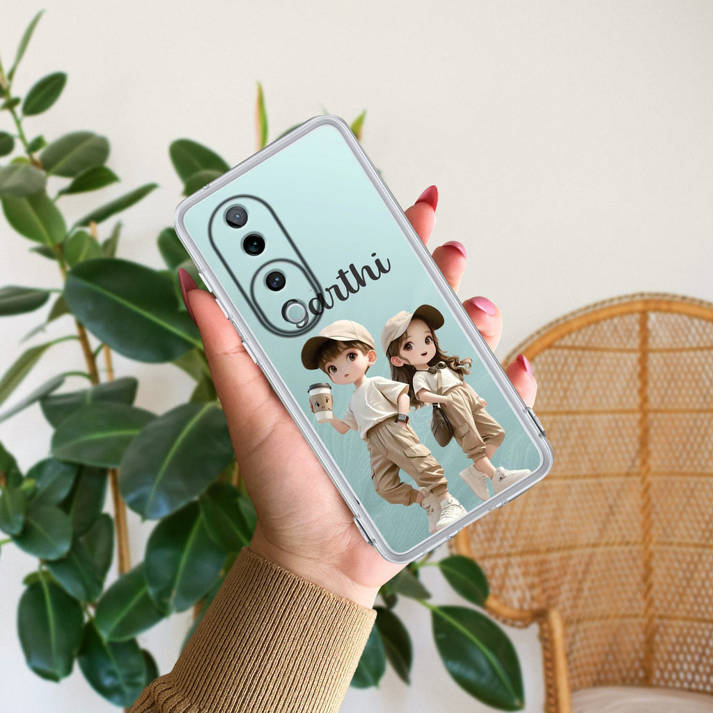 Sweet Harmony Customize Transparent Silicon Case For Vivo